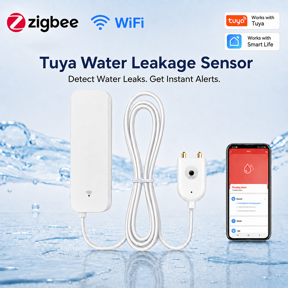 Smart Home Wiz - ZigBee WiFi Water Leak Sensor Flood