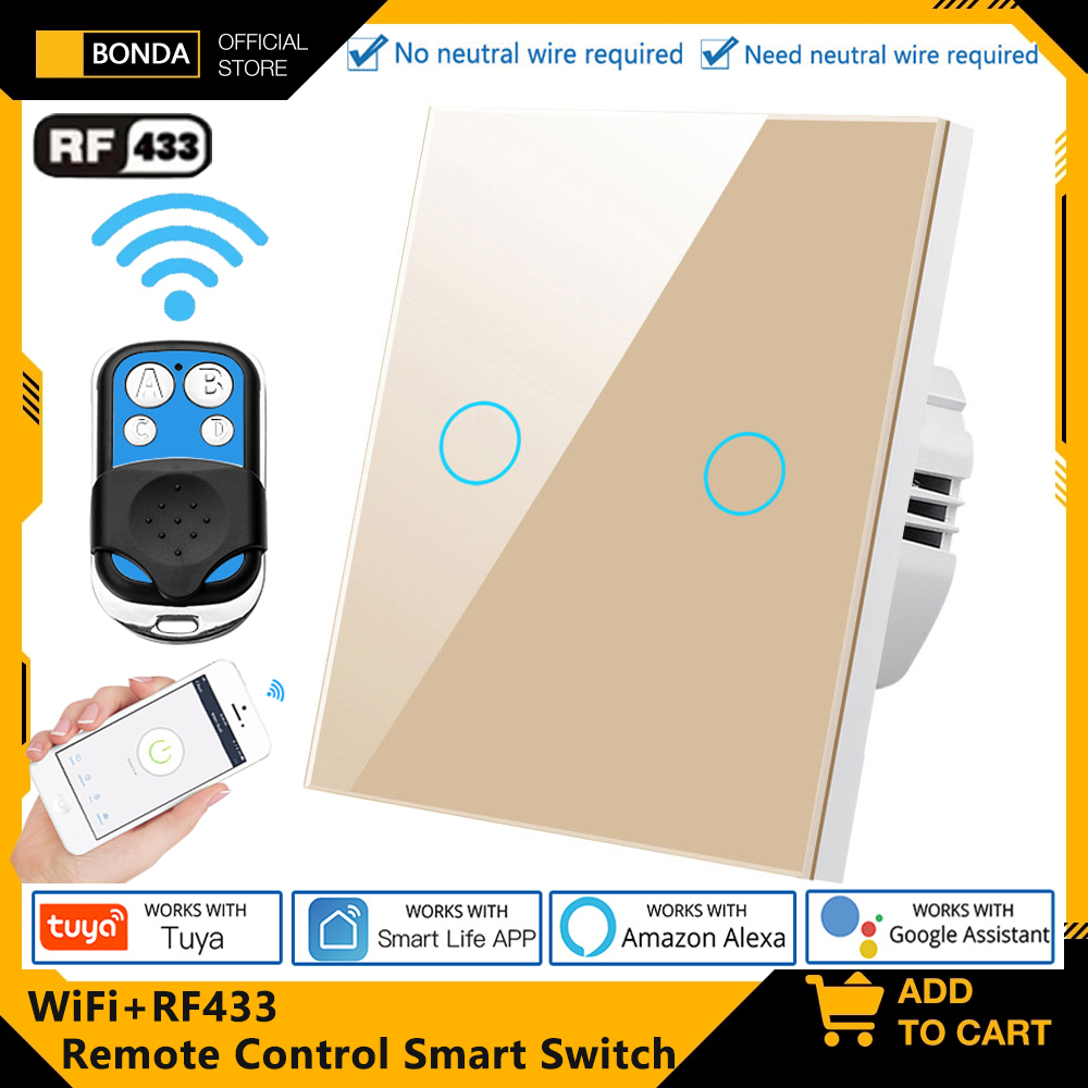 Smart Home Wiz - Tuya EU WiFi+RF433 Smart Remote control