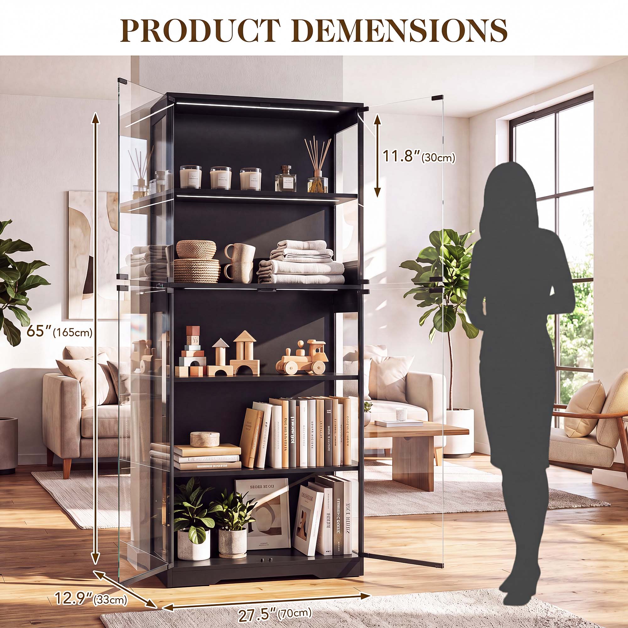 TCGBKAF 5‑Tier Display Cabinet - огляд і ціна Smart Home Room