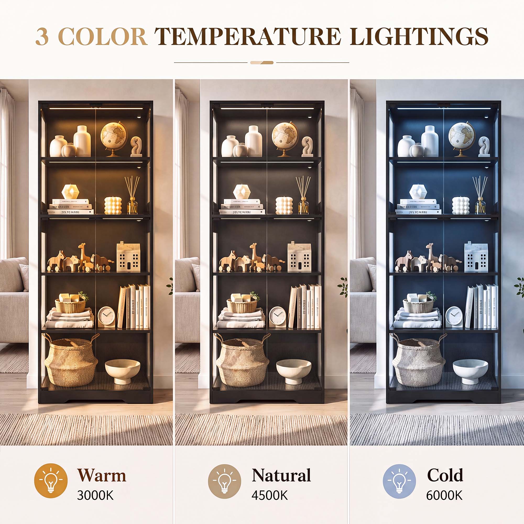 TCGBKAF 5‑Tier Display Cabinet - огляд і ціна Smart Home Room
