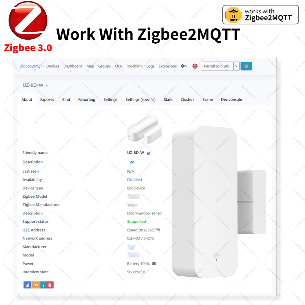 Zigbee 3.0 Door Window Sensor  - огляд і ціна Smart Home Yandex
