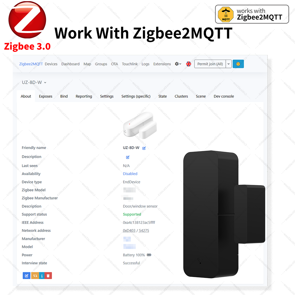 Zigbee 3.0 Door Window Sensor  - огляд і ціна Smart Home Yandex