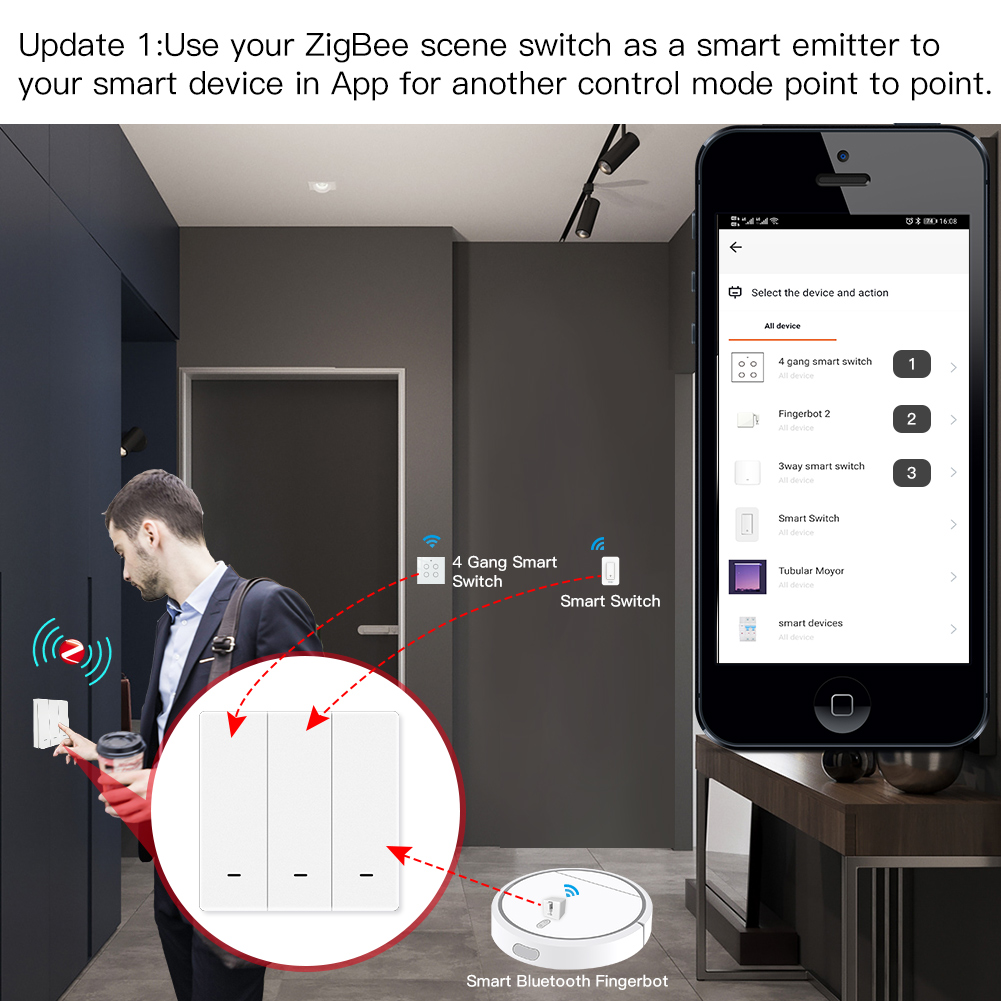 MOES Tuya ZigBee Scene Switch  - огляд і ціна Smart Home Internet