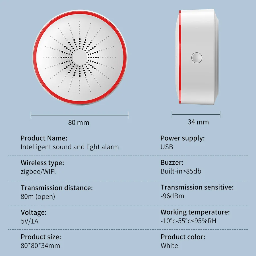 Tuya WiFi ZigBee Smart Alarm S - огляд і ціна Smart Home Lighting