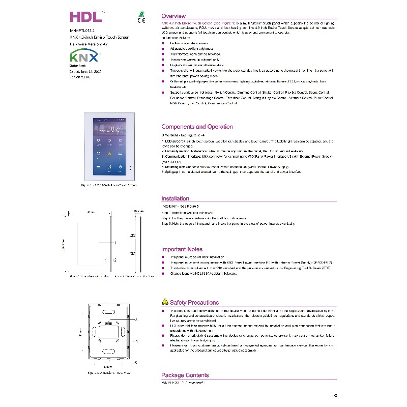 Plastic material 4.3 inch auto - огляд і ціна Smart Home Knx System