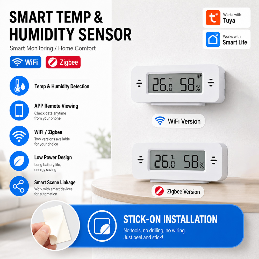 Tuya WiFi Zigbee Mini Temp&Hum - огляд і ціна Smart Home Yandex