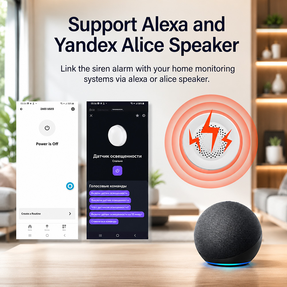Tuya Zigbee Siren Alarm 100dB  - огляд і ціна Smart Home Yandex