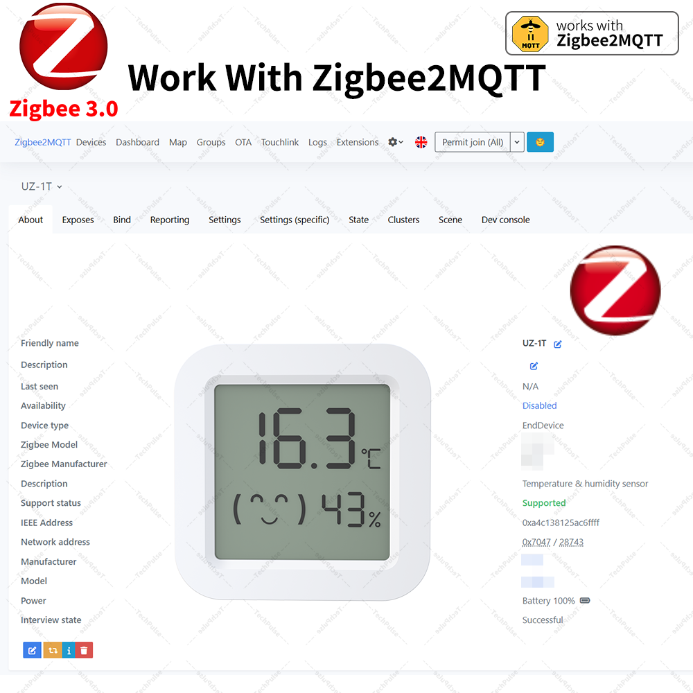 Zigbee 3.0 Sensor Temperature  - огляд і ціна Smart Home Yandex