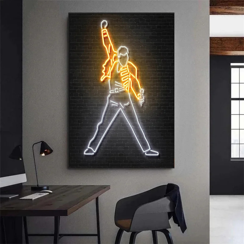 Abstract Neon Rapper Star Post - огляд і ціна Smart Home Room